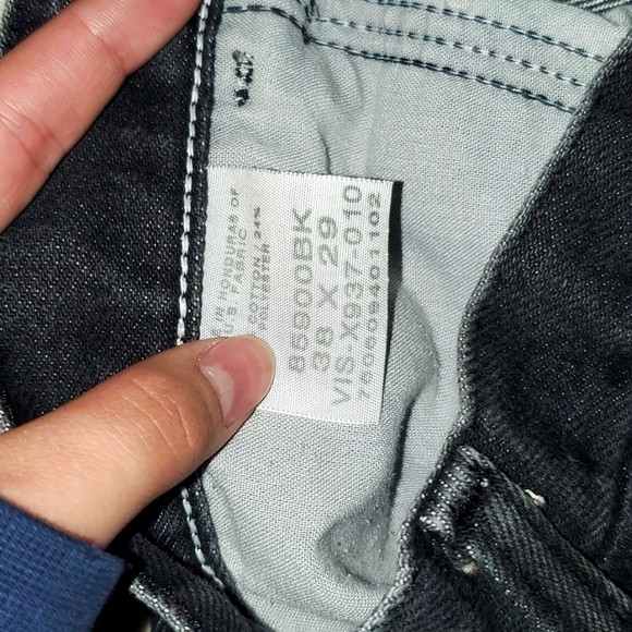 Thrifted Men's Wrangle Black Jeans - Picture 3 of 4